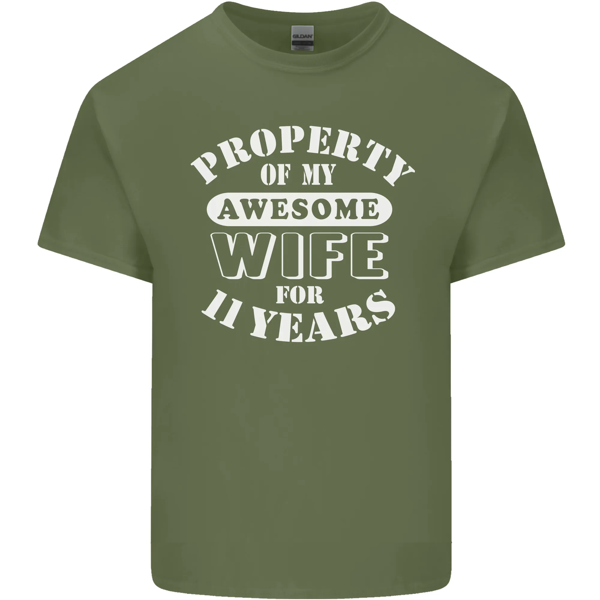11 Year Wedding Anniversary 11th Funny Wife Mens Light Cotton T-Shirt