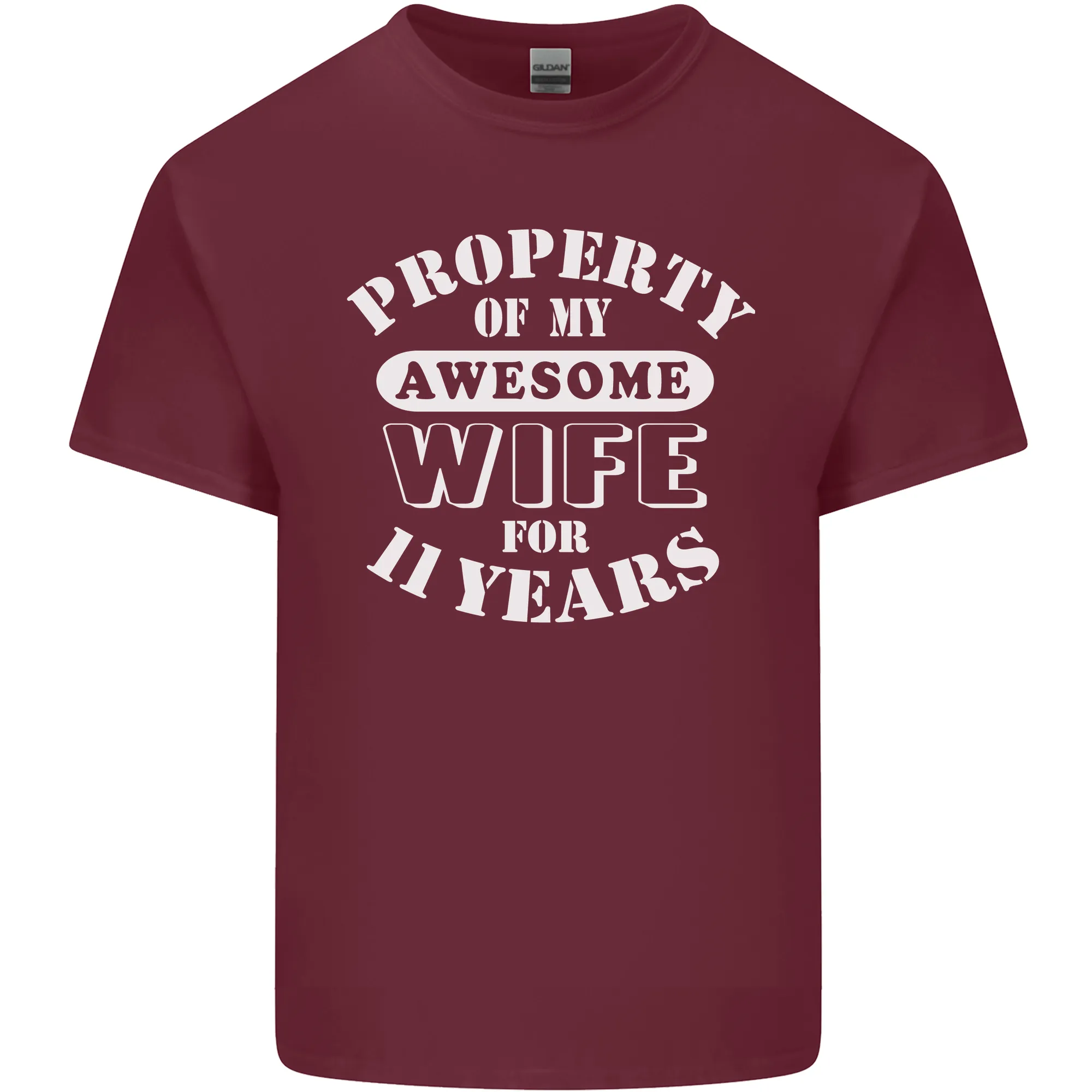 11 Year Wedding Anniversary 11th Funny Wife Mens Light Cotton T-Shirt