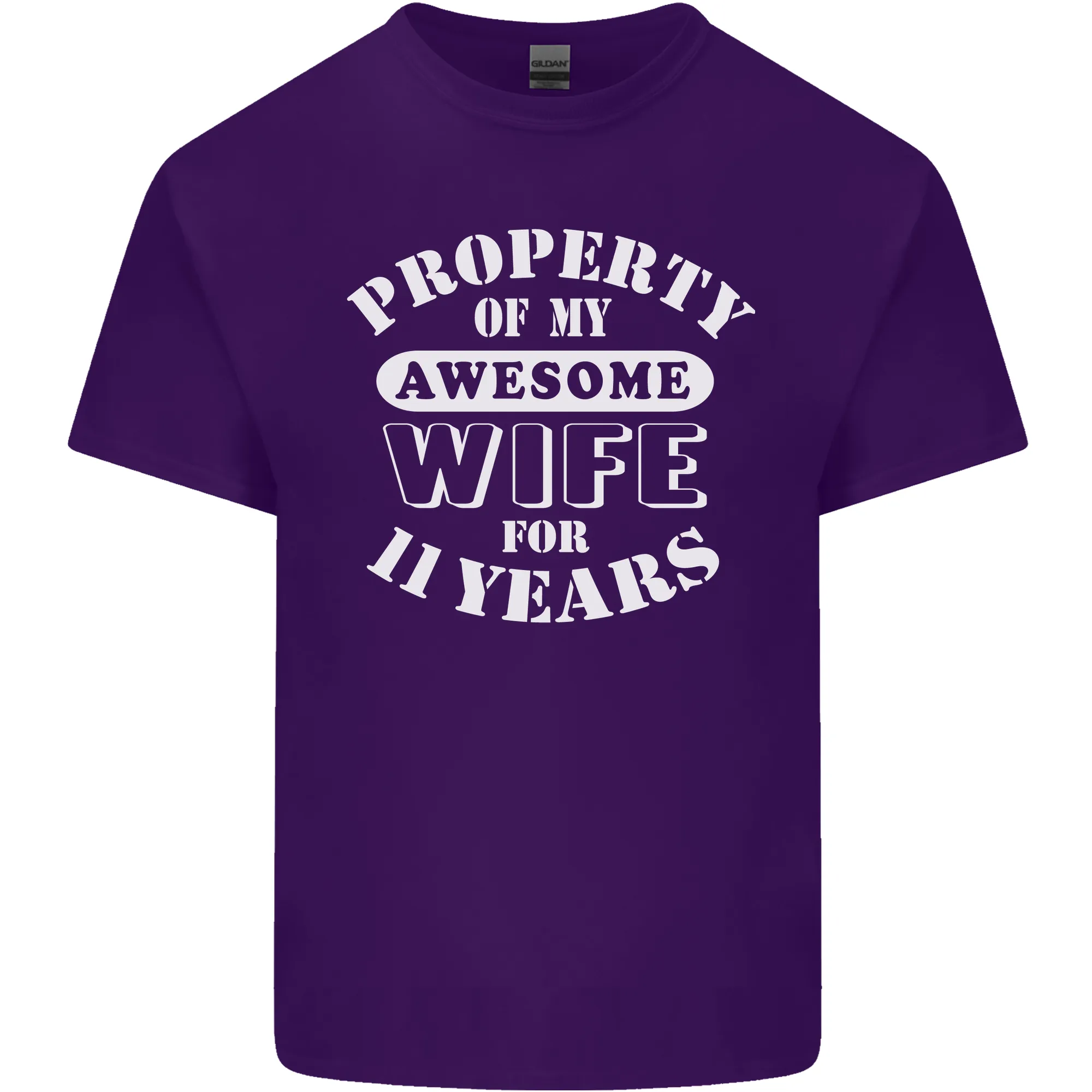 11 Year Wedding Anniversary 11th Funny Wife Mens Light Cotton T-Shirt