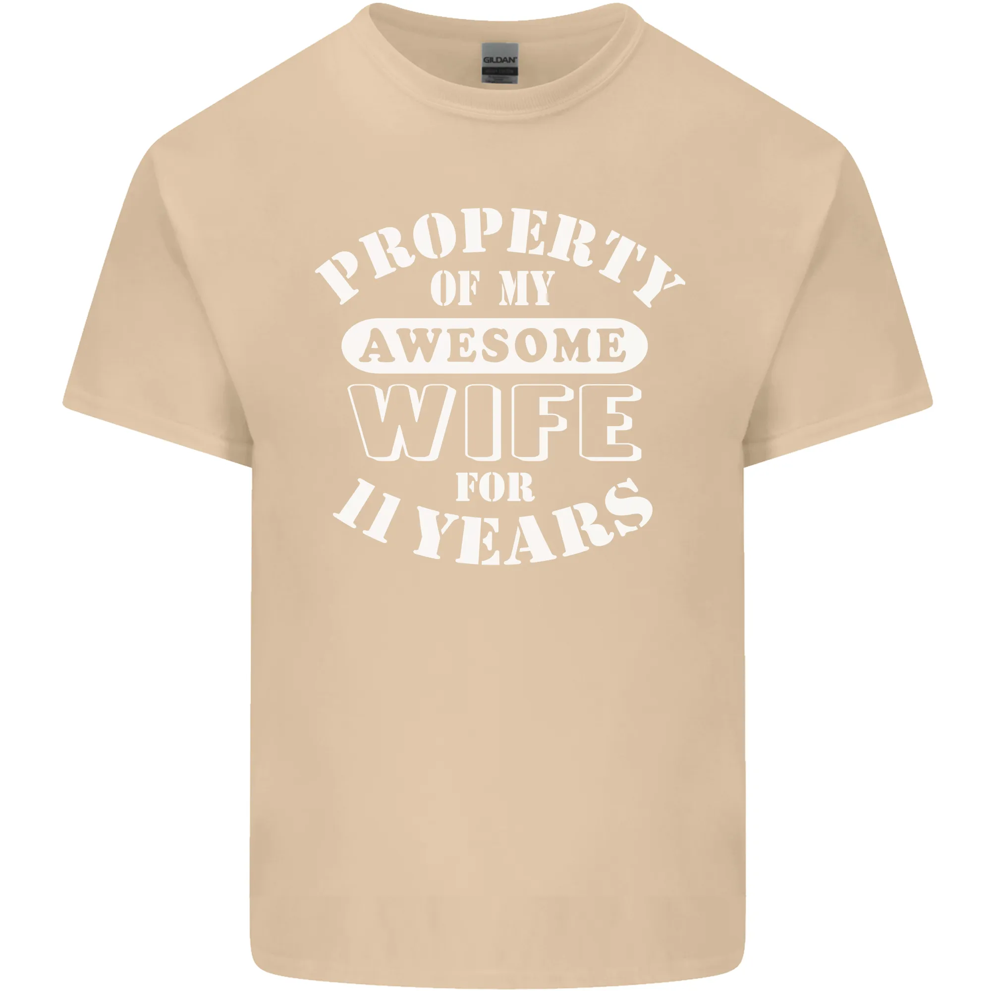 11 Year Wedding Anniversary 11th Funny Wife Mens Light Cotton T-Shirt