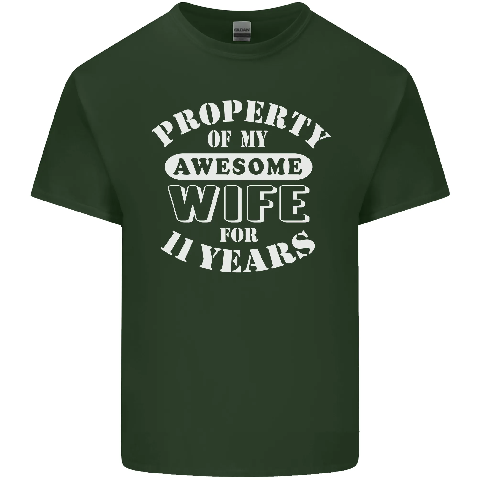 11 Year Wedding Anniversary 11th Funny Wife Mens Light Cotton T-Shirt