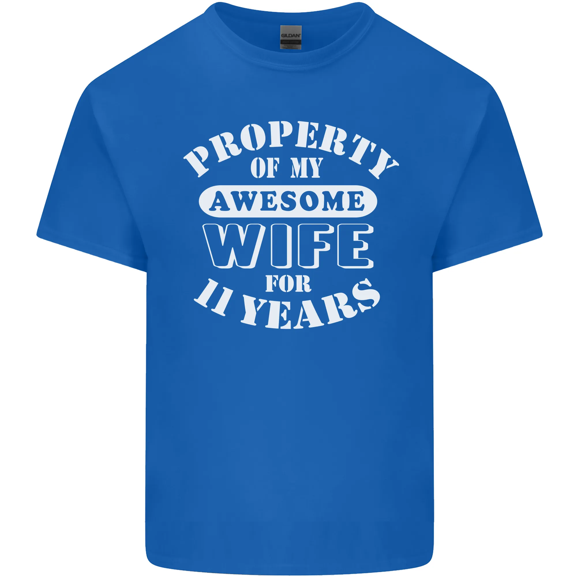 11 Year Wedding Anniversary 11th Funny Wife Mens Light Cotton T-Shirt