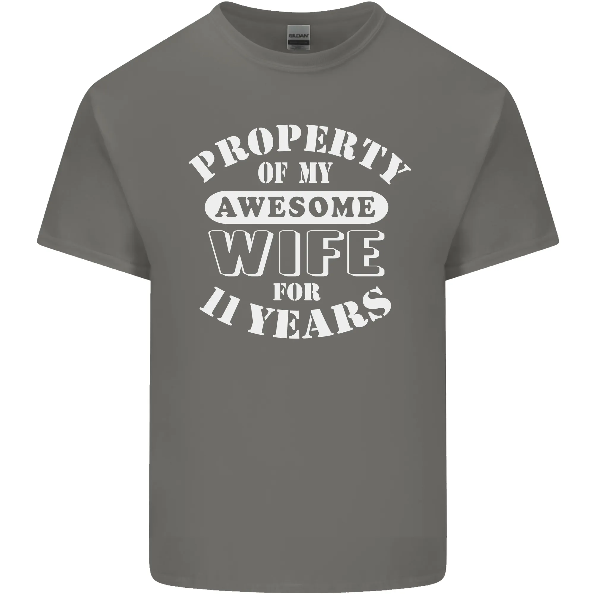 11 Year Wedding Anniversary 11th Funny Wife Mens Light Cotton T-Shirt