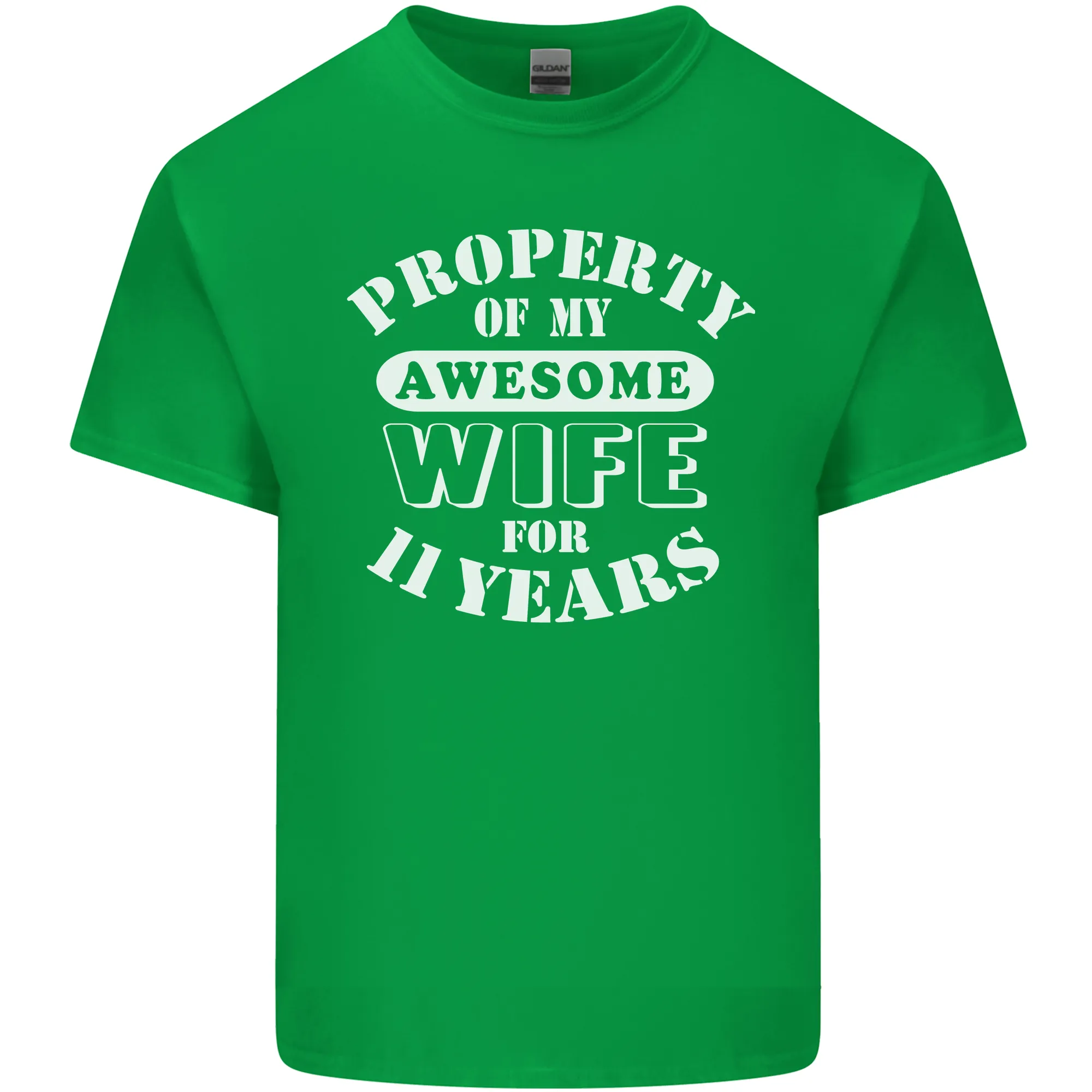 11 Year Wedding Anniversary 11th Funny Wife Mens Light Cotton T-Shirt