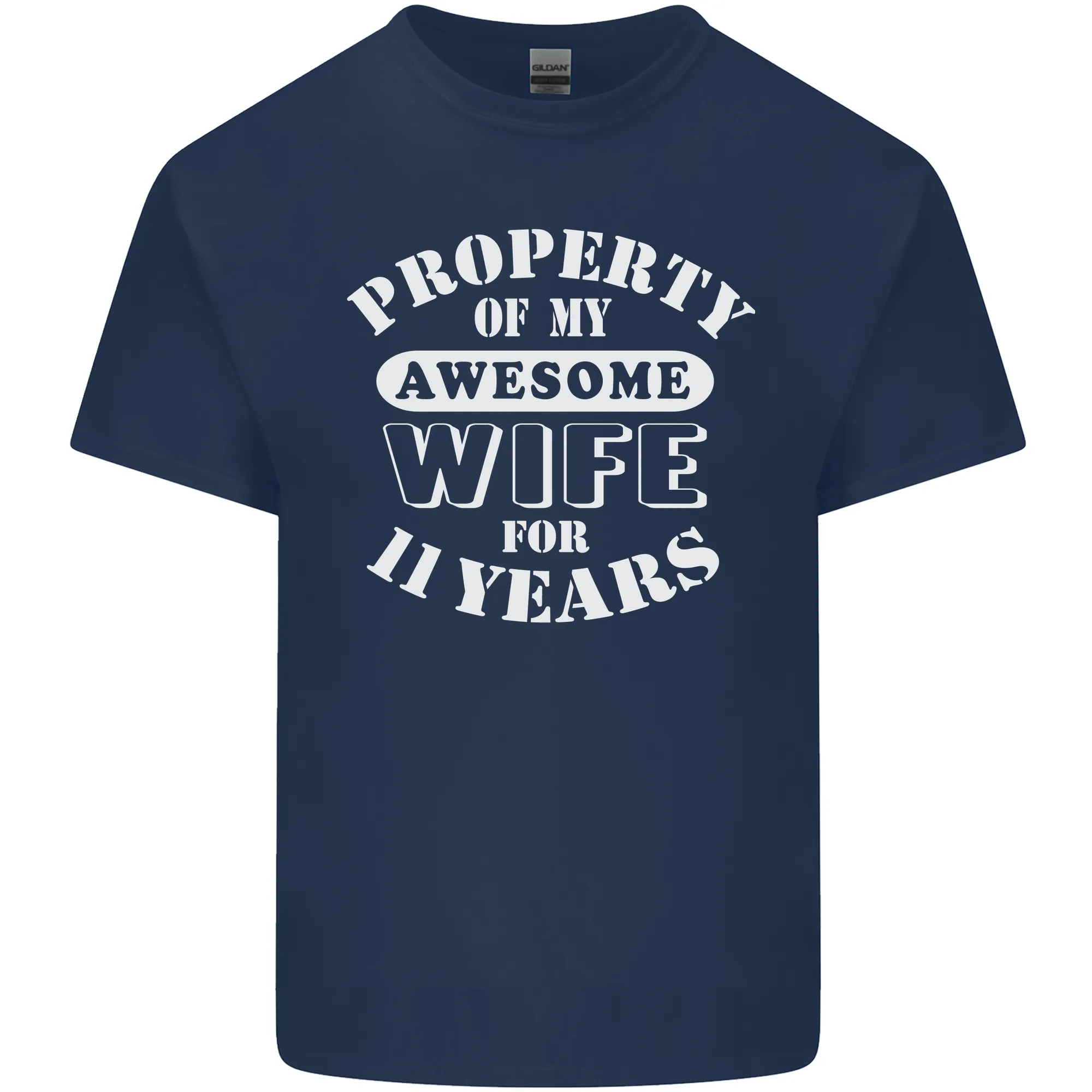 11 Year Wedding Anniversary 11th Funny Wife Mens Light Cotton T-Shirt