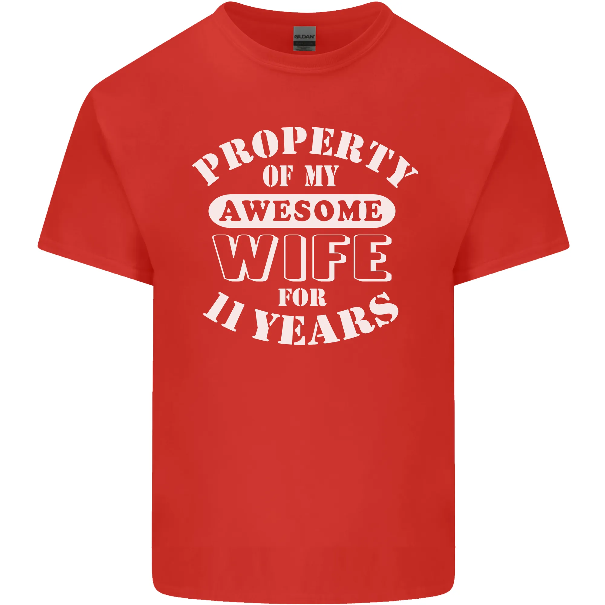 11 Year Wedding Anniversary 11th Funny Wife Mens Light Cotton T-Shirt