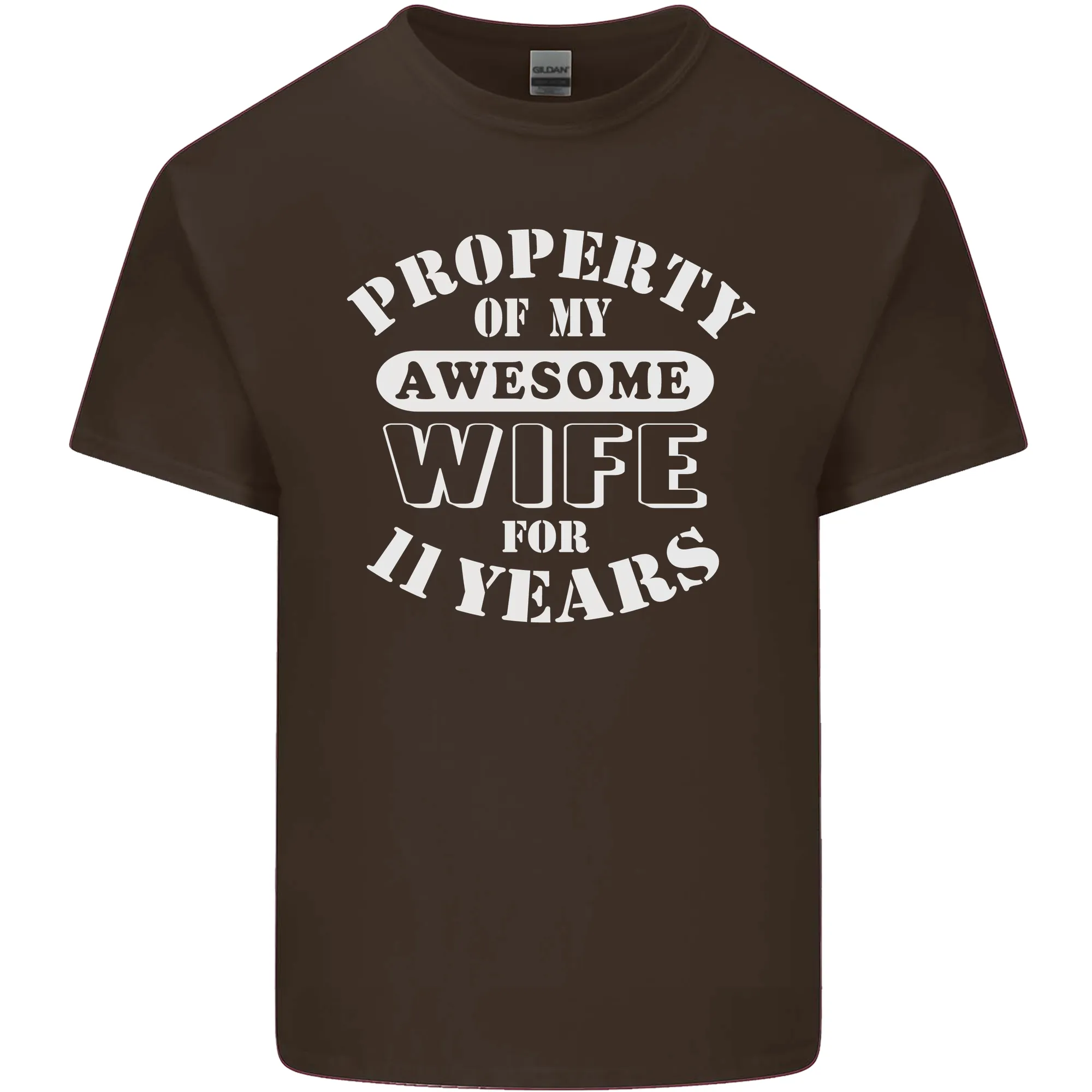 11 Year Wedding Anniversary 11th Funny Wife Mens Light Cotton T-Shirt