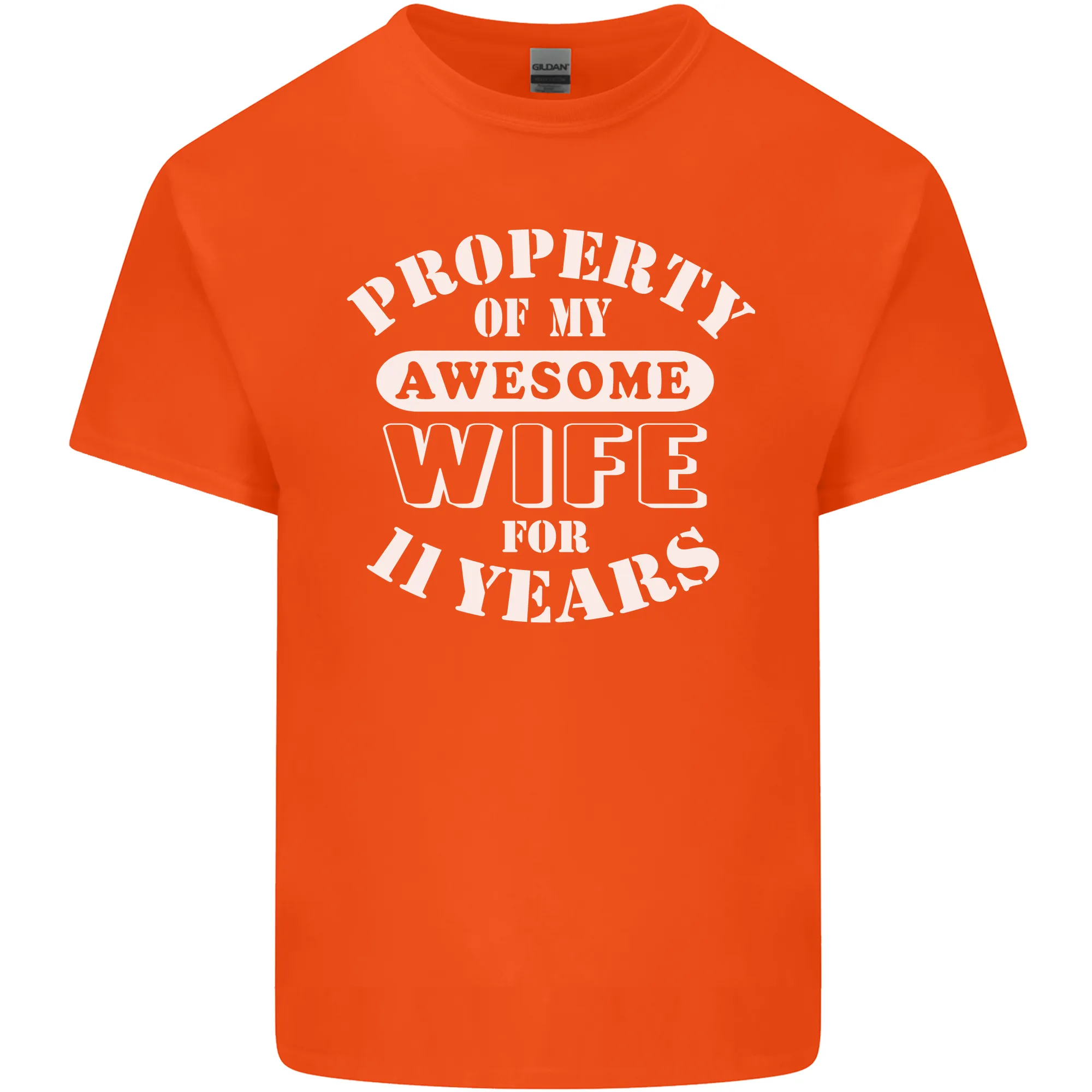 11 Year Wedding Anniversary 11th Funny Wife Mens Light Cotton T-Shirt