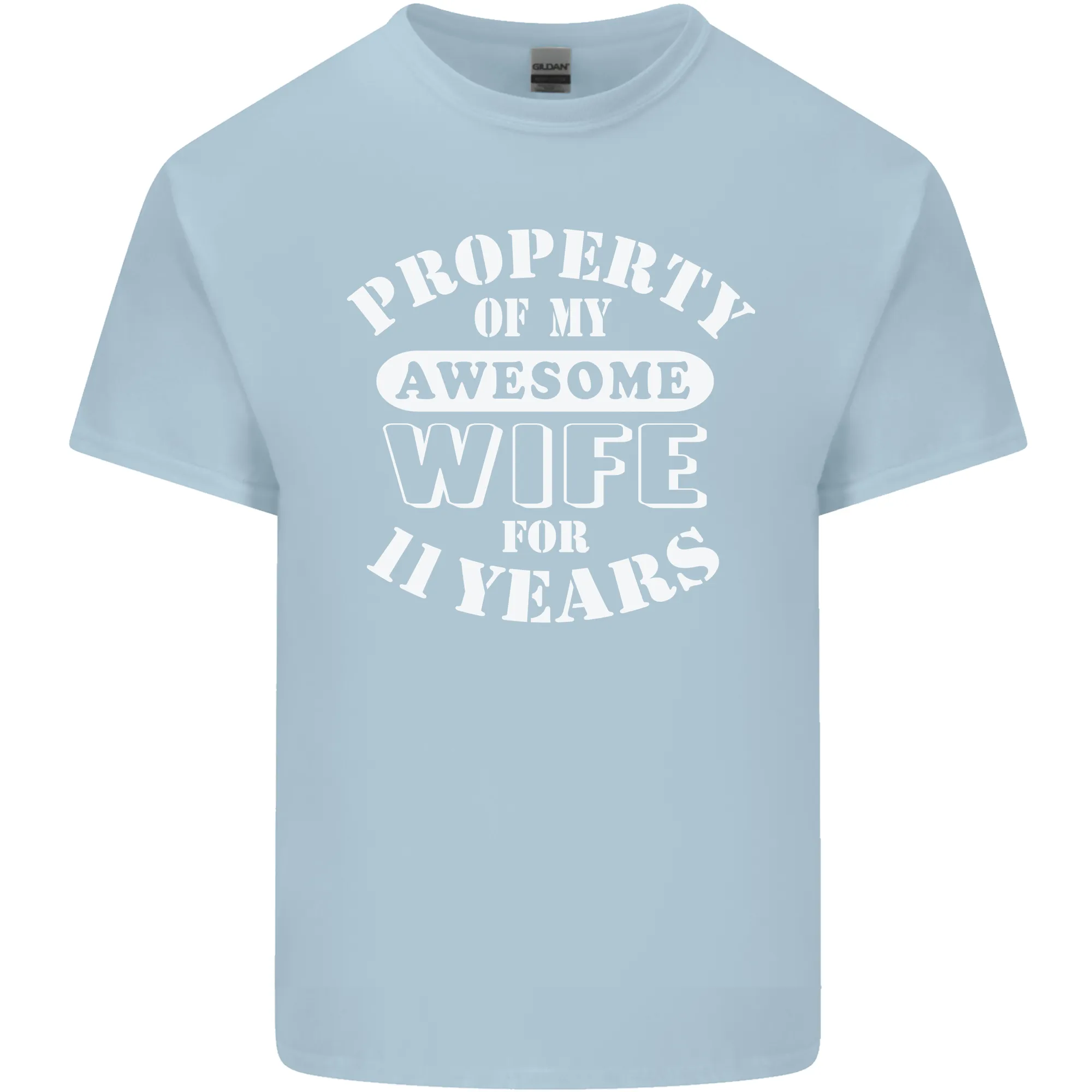 11 Year Wedding Anniversary 11th Funny Wife Mens Light Cotton T-Shirt