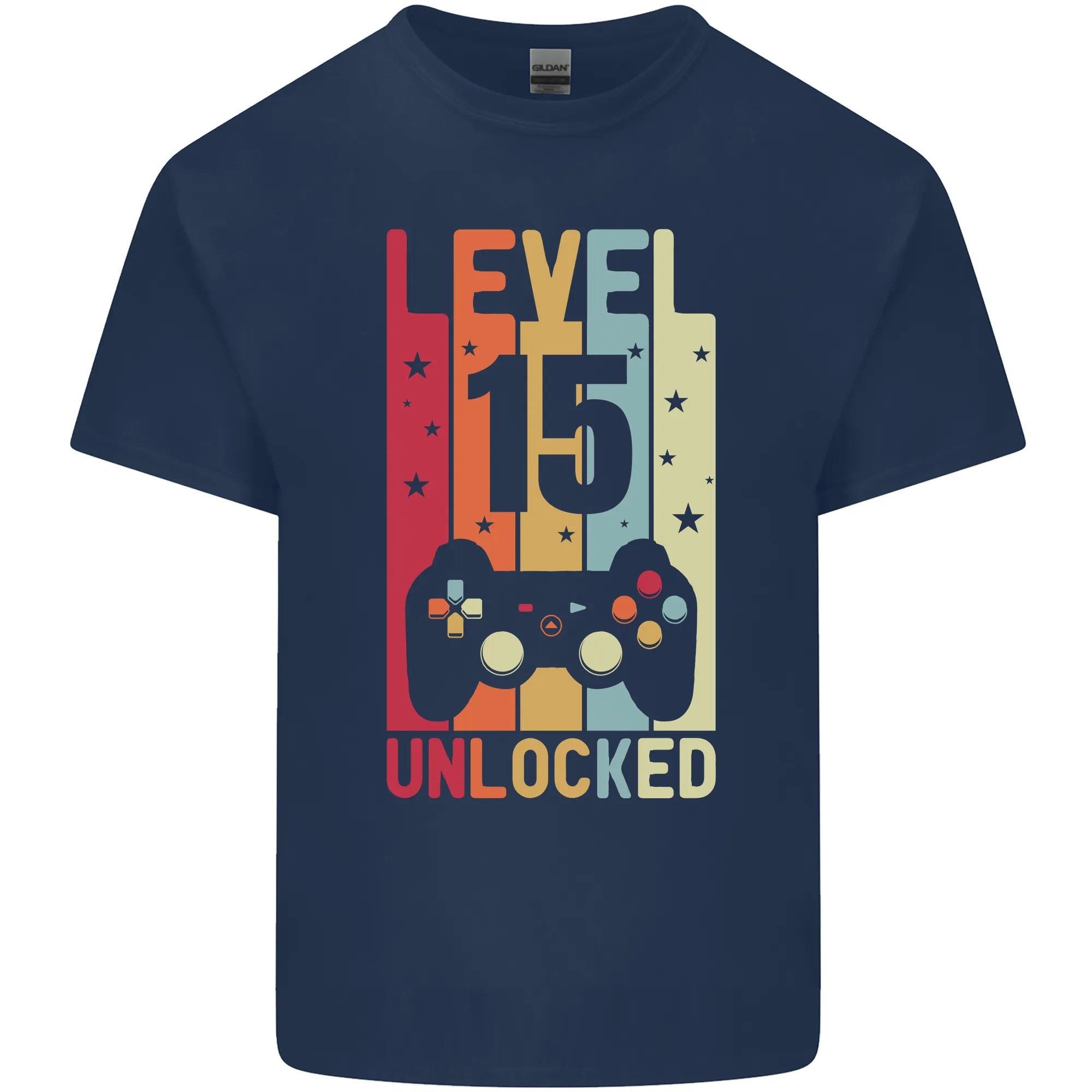 15th Birthday 15 Year Old Level Up Gaming Kids T-Shirt Childrens