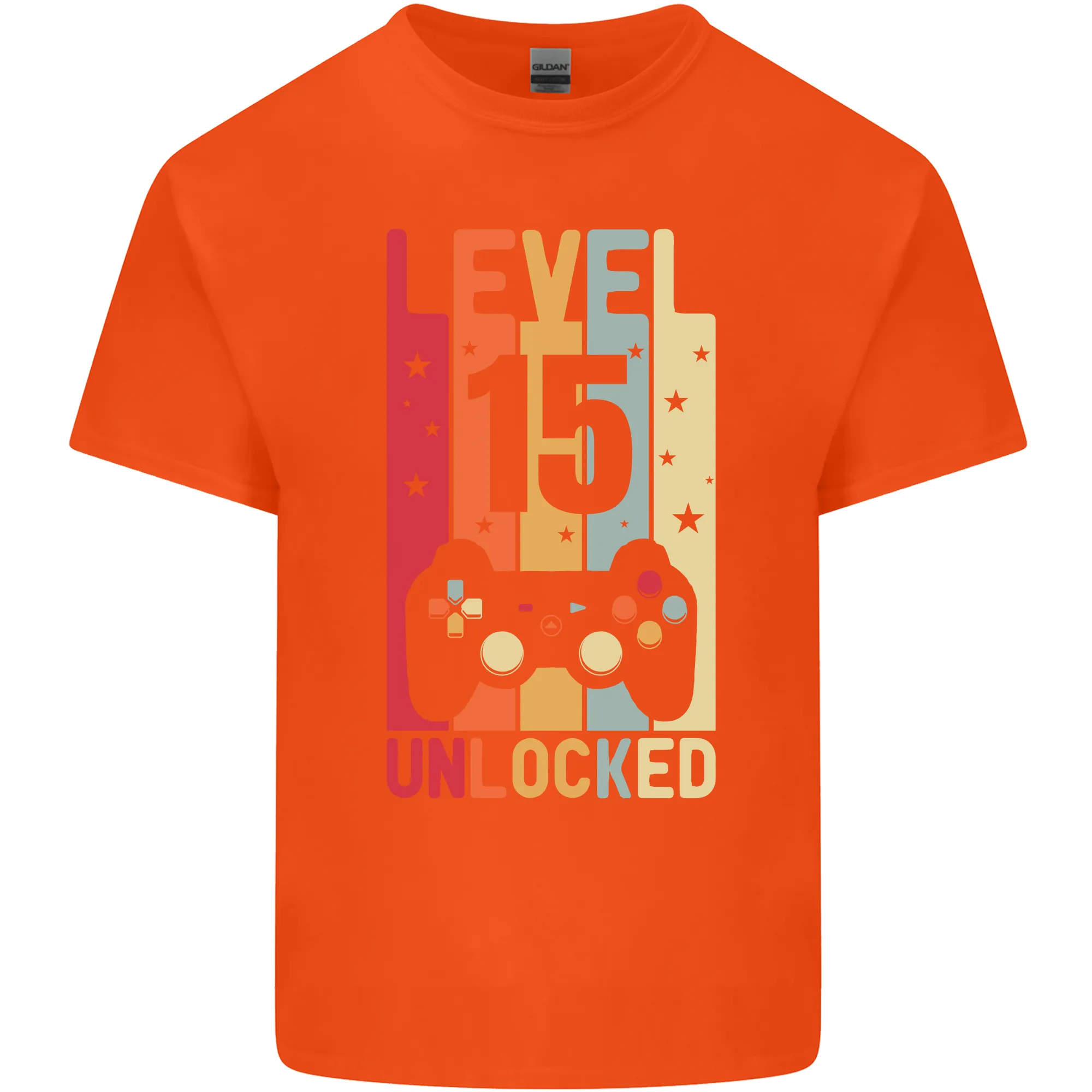 15th Birthday 15 Year Old Level Up Gaming Kids T-Shirt Childrens