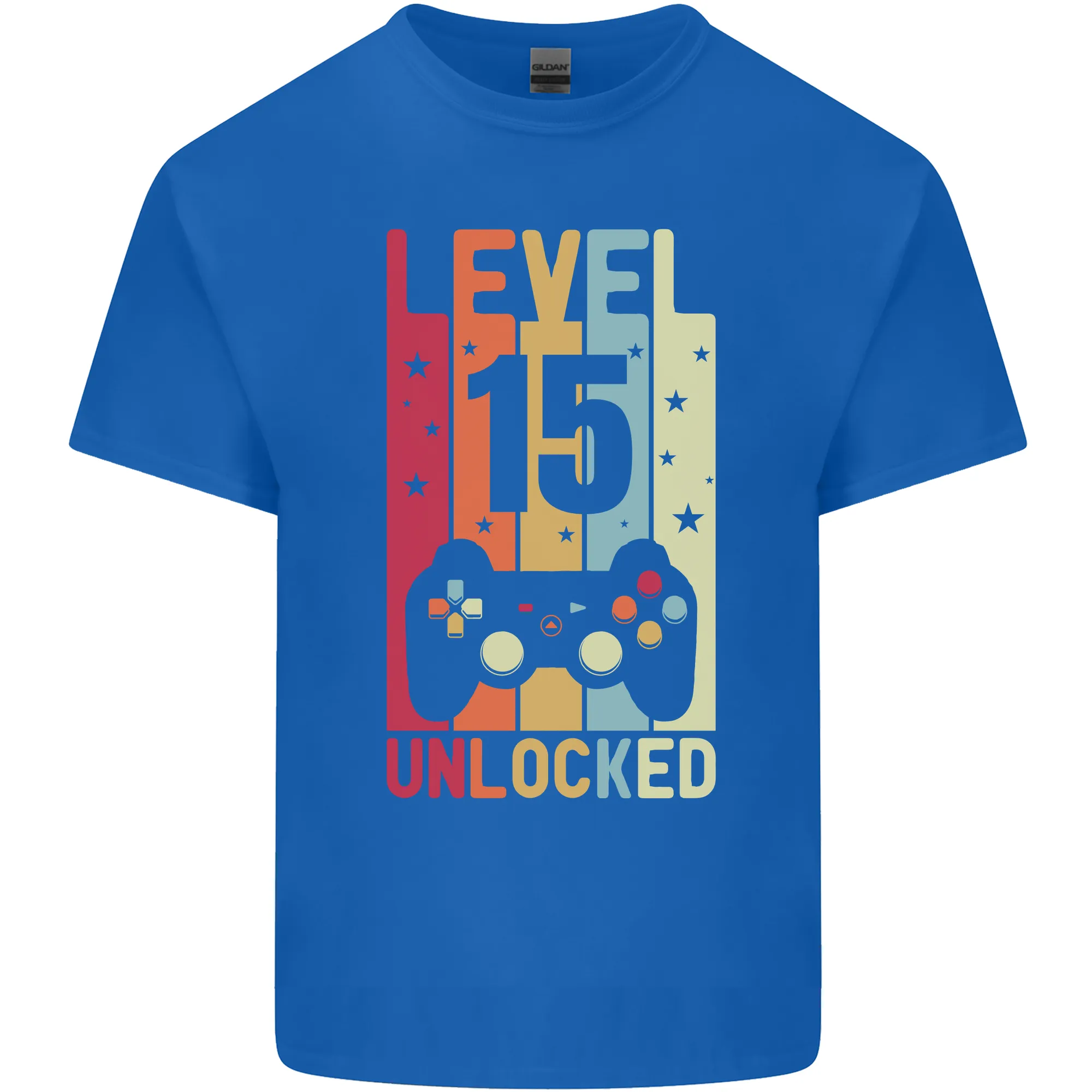 15th Birthday 15 Year Old Level Up Gaming Kids T-Shirt Childrens