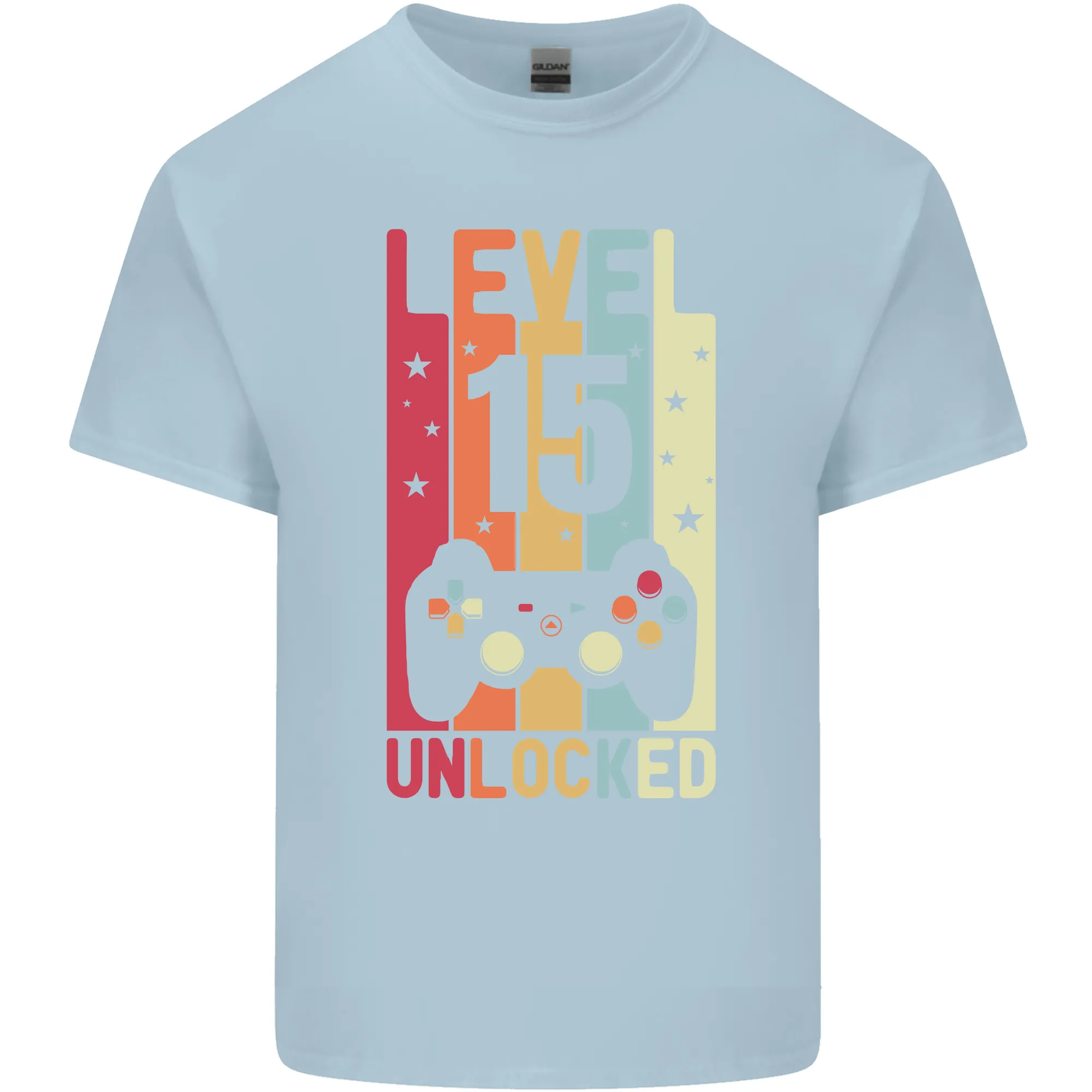 15th Birthday 15 Year Old Level Up Gaming Kids T-Shirt Childrens