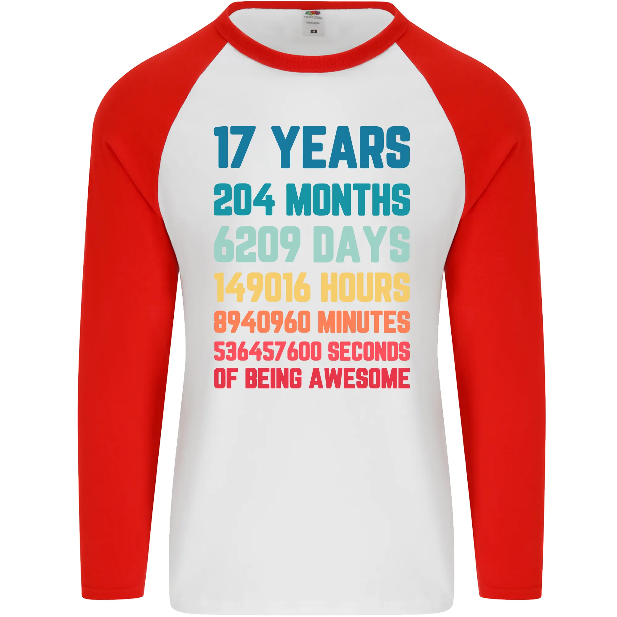 17th Birthday 17 Year Old Mens L/S Baseball T-Shirt