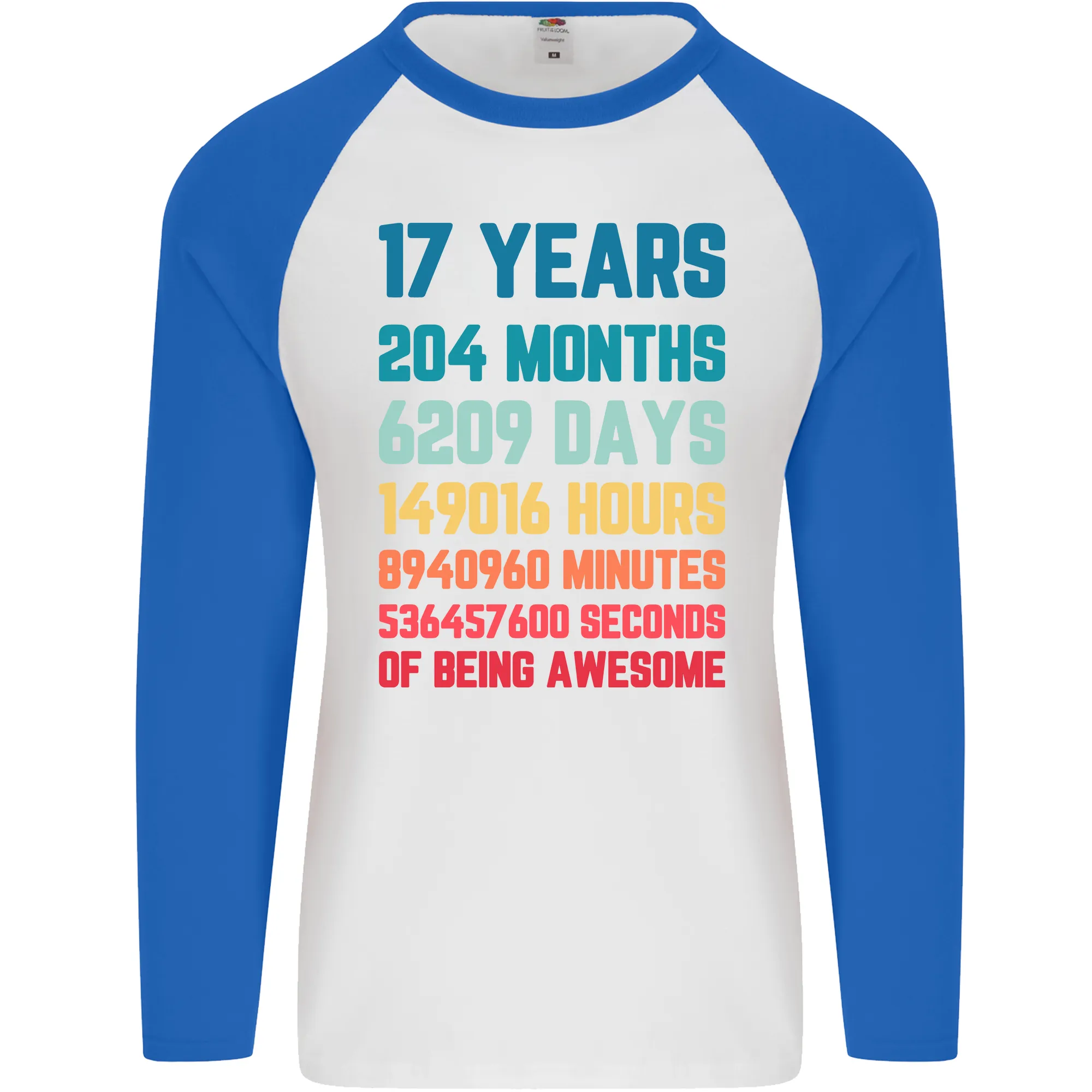 17th Birthday 17 Year Old Mens L/S Baseball T-Shirt