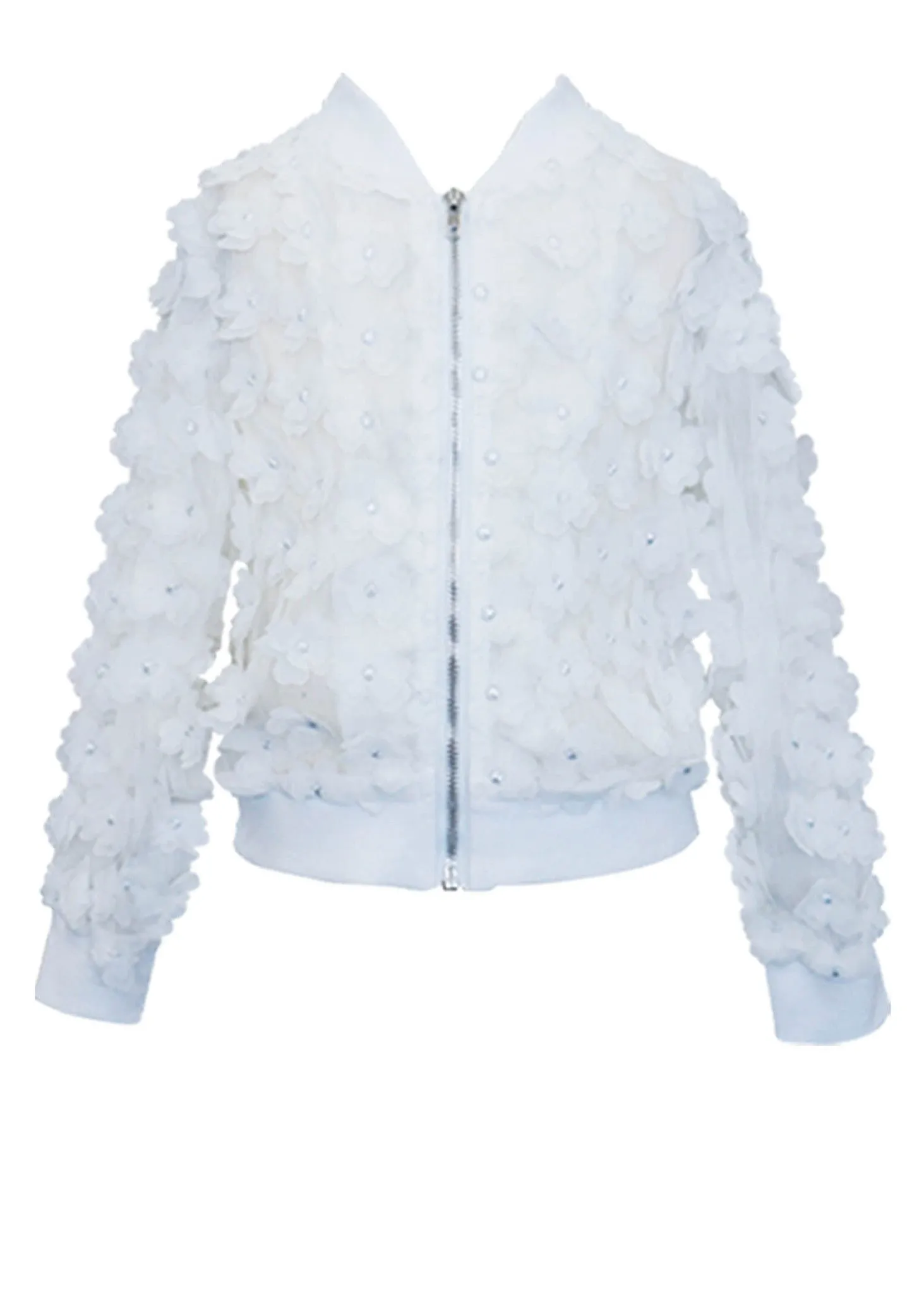 3D Flower Bomber Jacket (A22190)