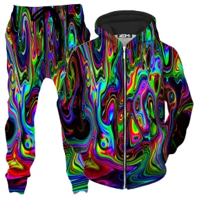 Acid Drop Zip-Up Hoodie and Joggers Combo
