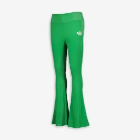 ADIDAS  Green Velour Flared Joggers