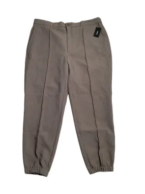 Alfani Men's Regular Fit Stretch Pleated Jogger Pants Taupe Brown  XXL