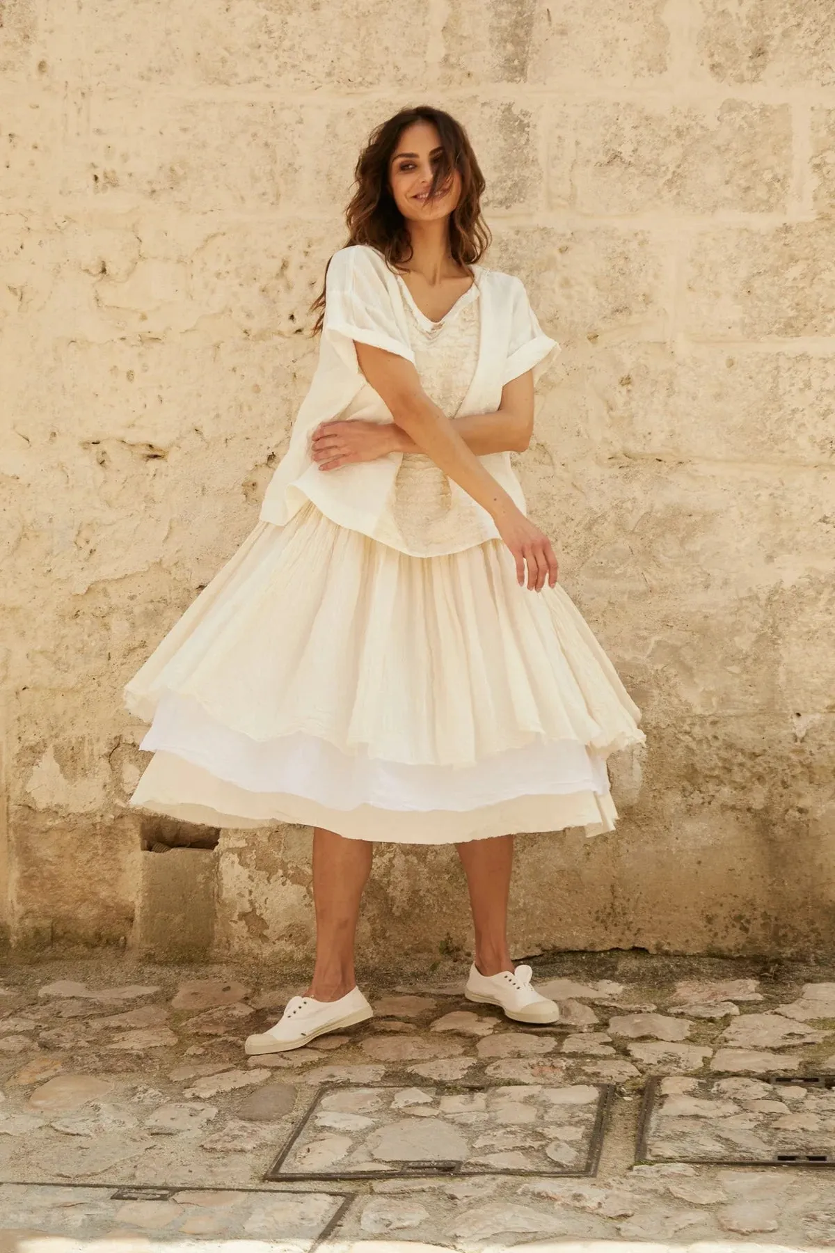 Amelie Tutu Slip Short - Gauze Linen