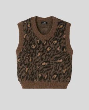 A.P.C. Leana Sleeveless Chestnut Brown Jumper