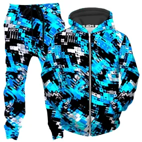 Aqua Rave Zip-Up Hoodie and Joggers Combo