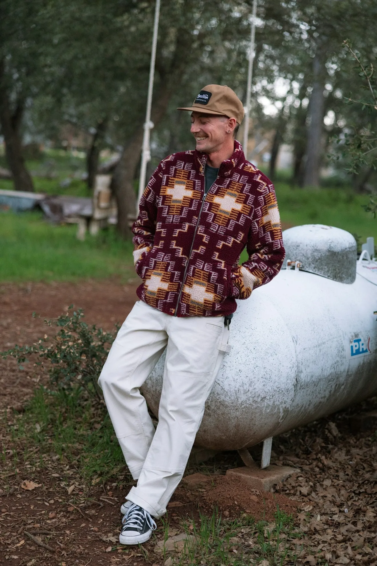 Arctic L/S Fleece Mock Neck Jacket - Light Cabernet