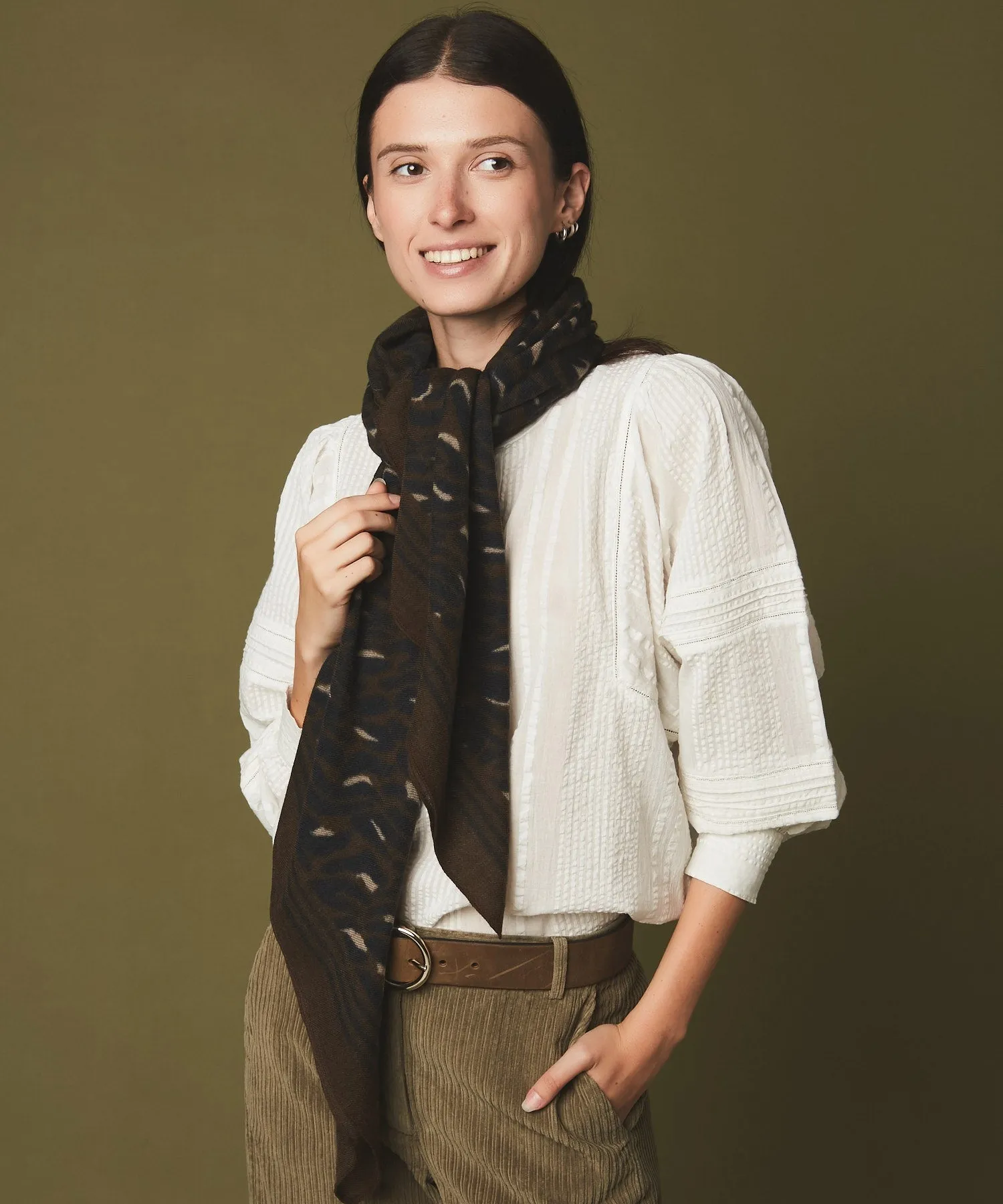 Army Leopard Square Scarf