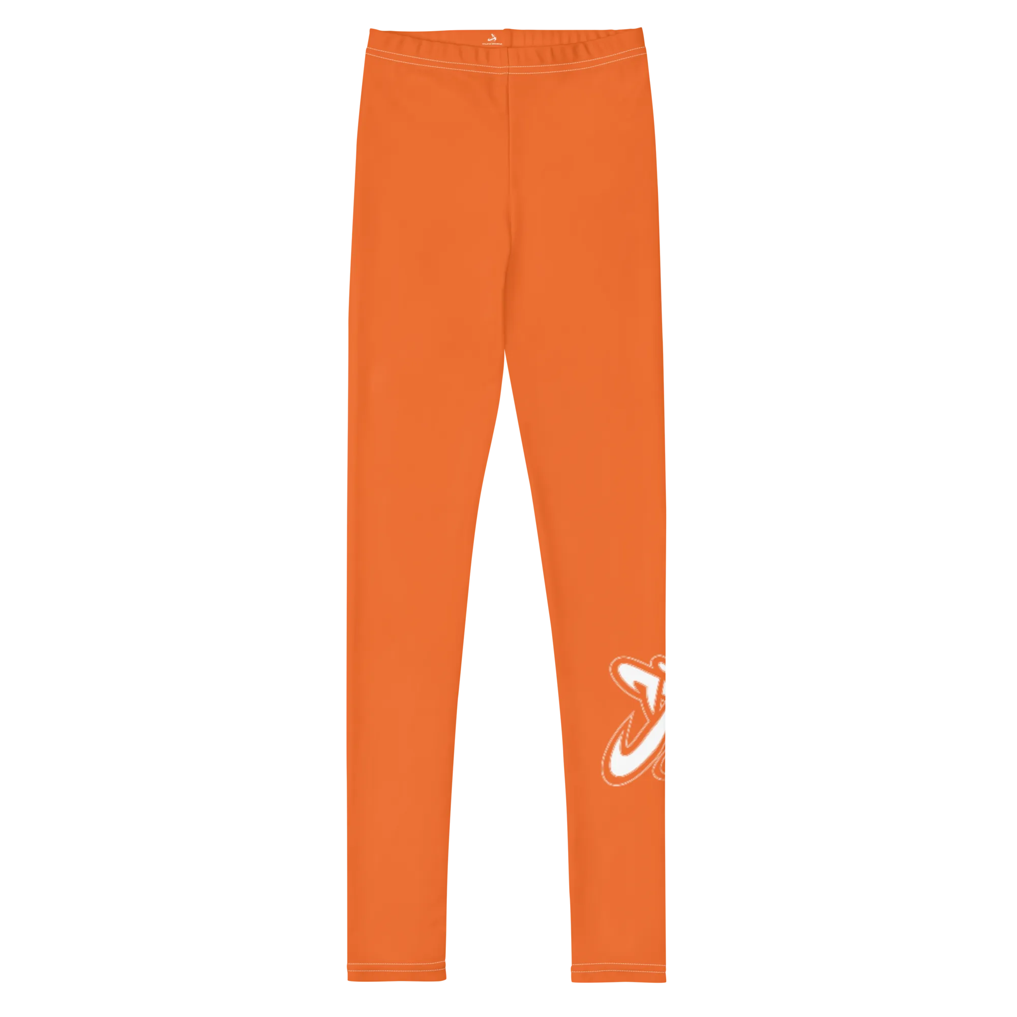 Athletic Apparatus Orange White logo White stitch V3 Youth Leggings