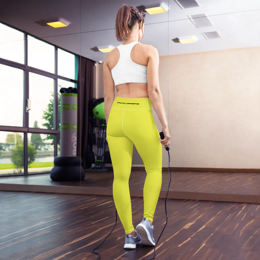 Athletic Apparatus Starship Black logo White stitch Yoga Leggings