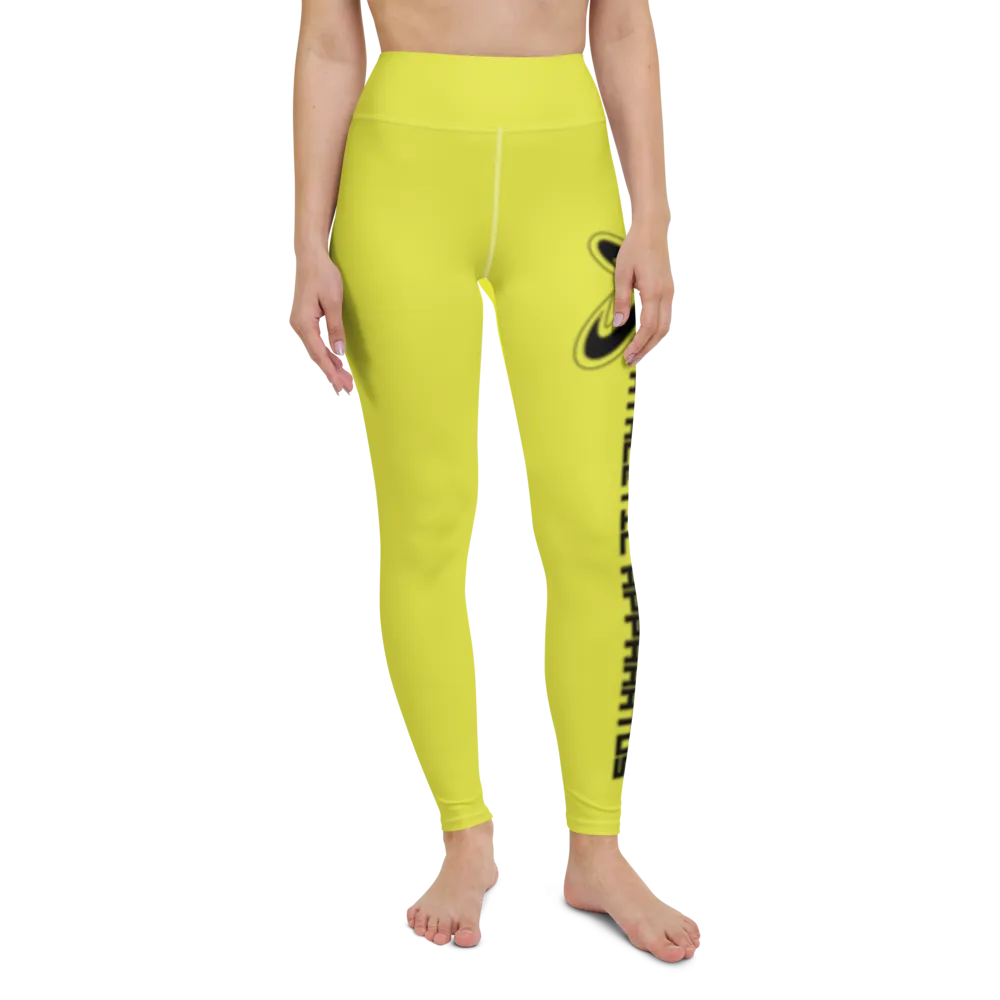 Athletic Apparatus Starship Black logo White stitch Yoga Leggings