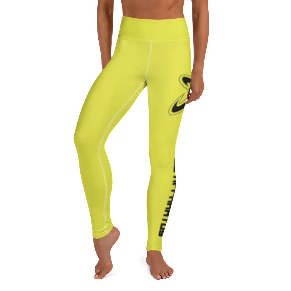 Athletic Apparatus Starship Black logo White stitch Yoga Leggings