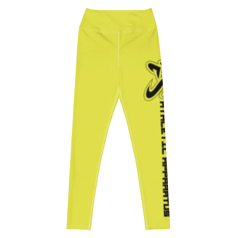 Athletic Apparatus Starship Black logo White stitch Yoga Leggings