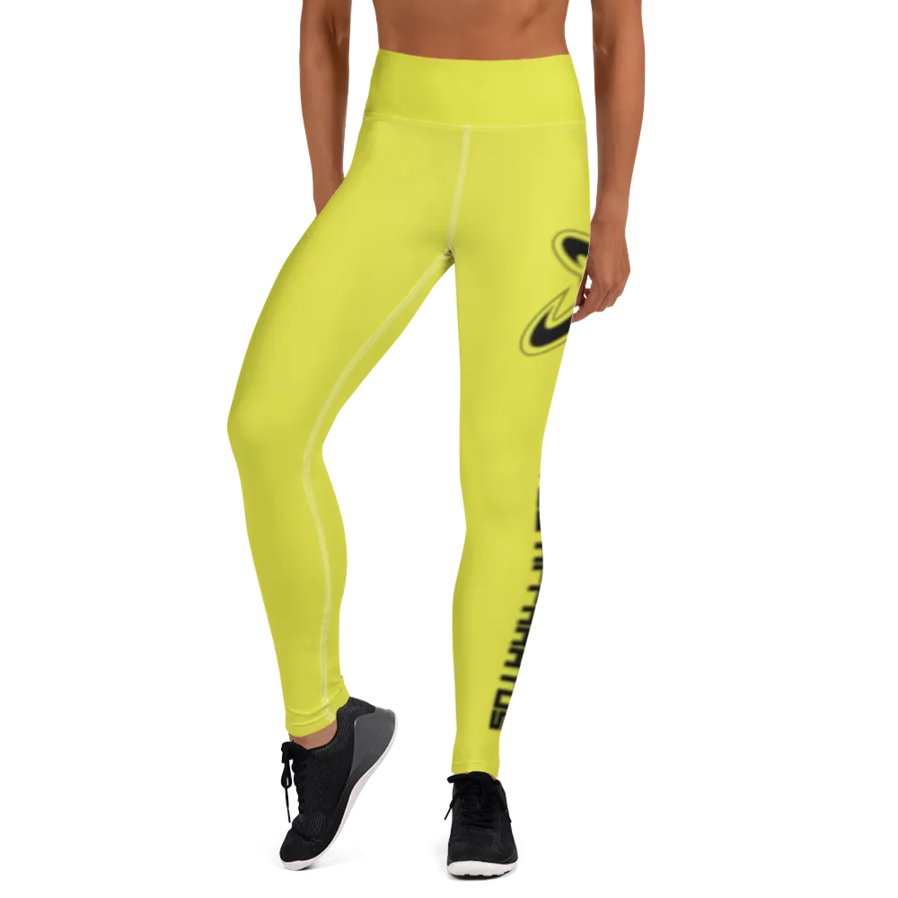 Athletic Apparatus Starship Black logo White stitch Yoga Leggings