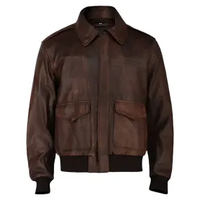 Aviator Brown WWII Flying Jacket Bomber Leather Jacket