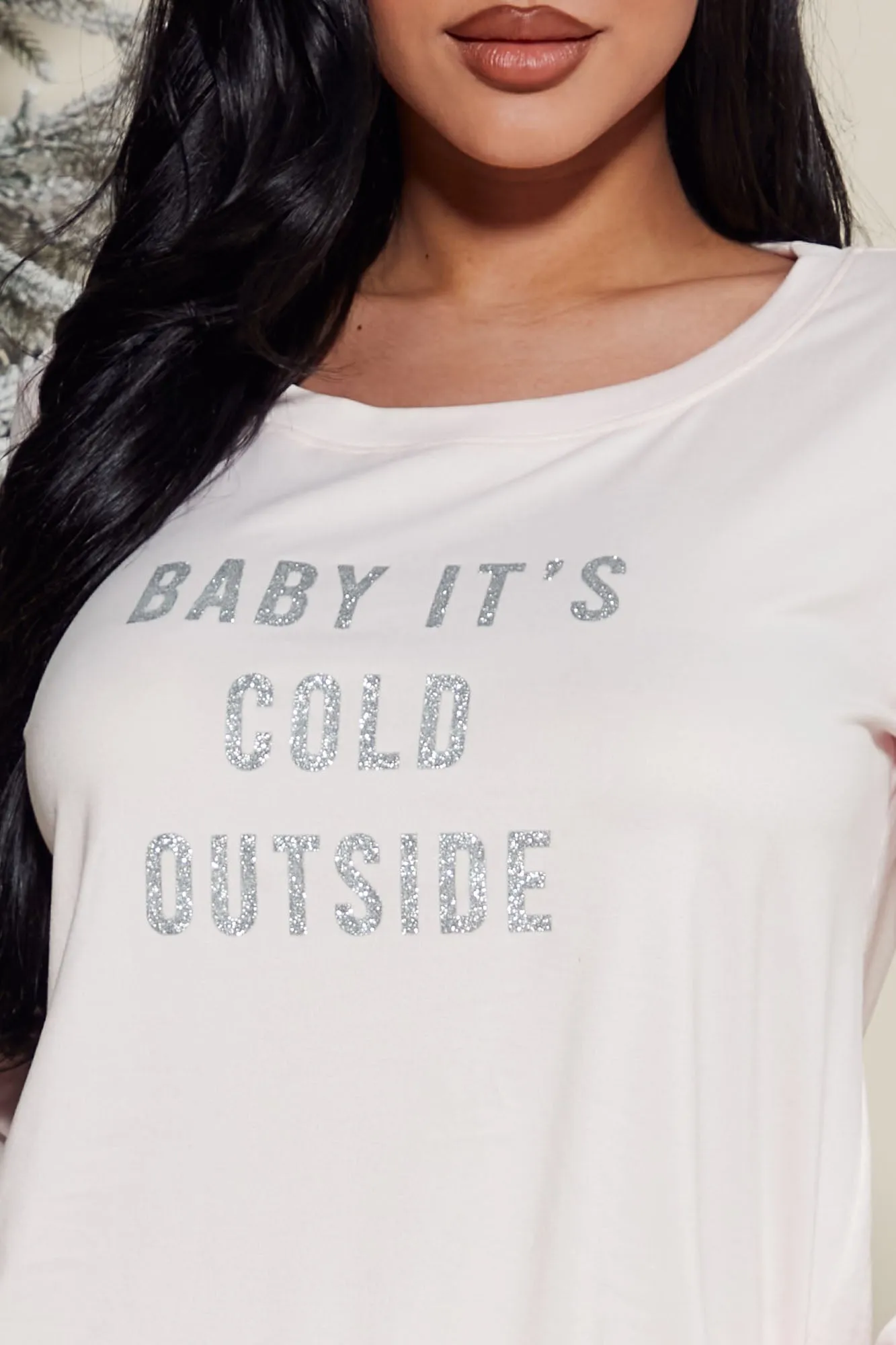 Baby Its Cold PJ Jogger Set - Pink/combo