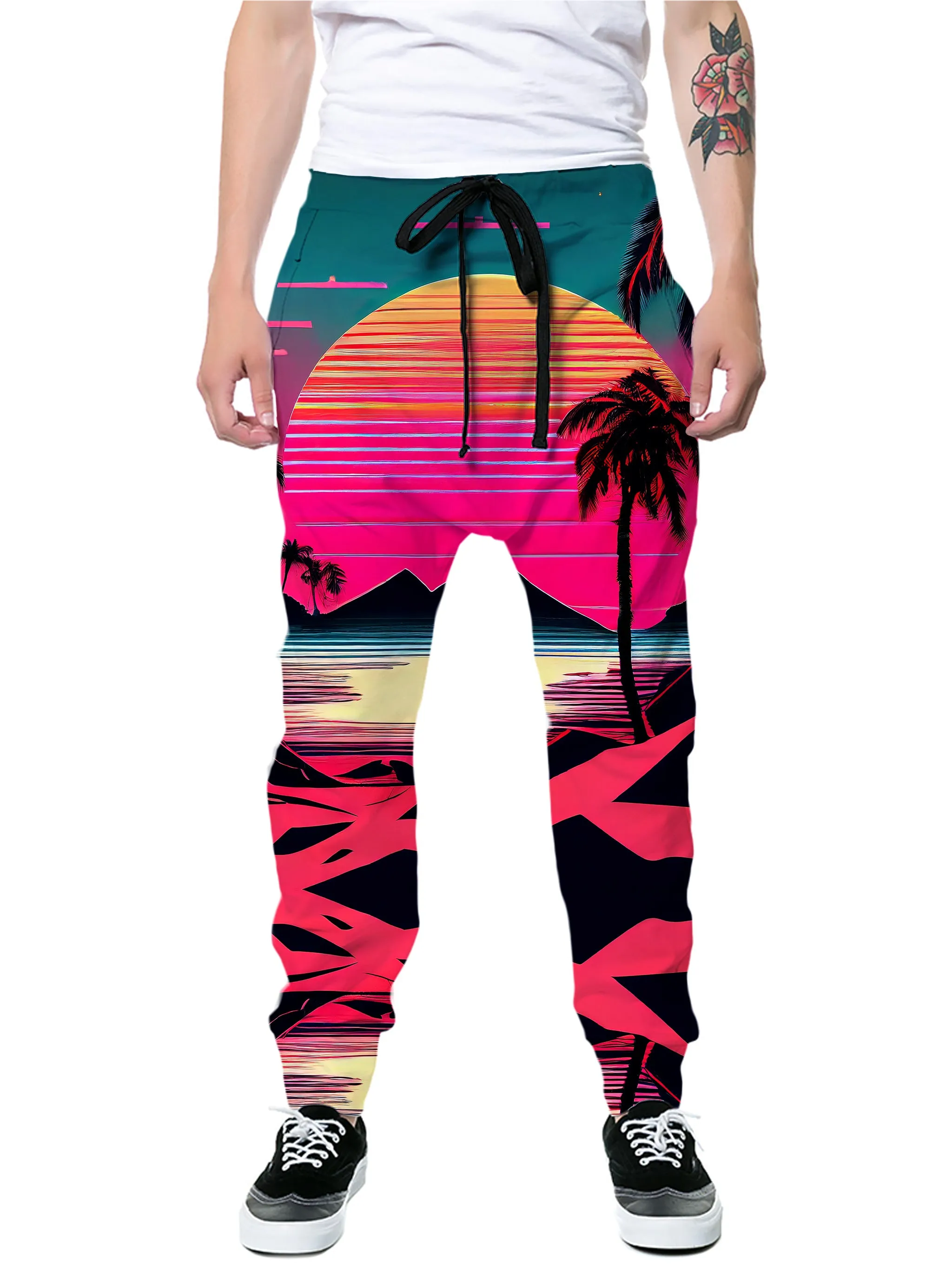 Beach Sunset Zip-Up Hoodie and Joggers Combo