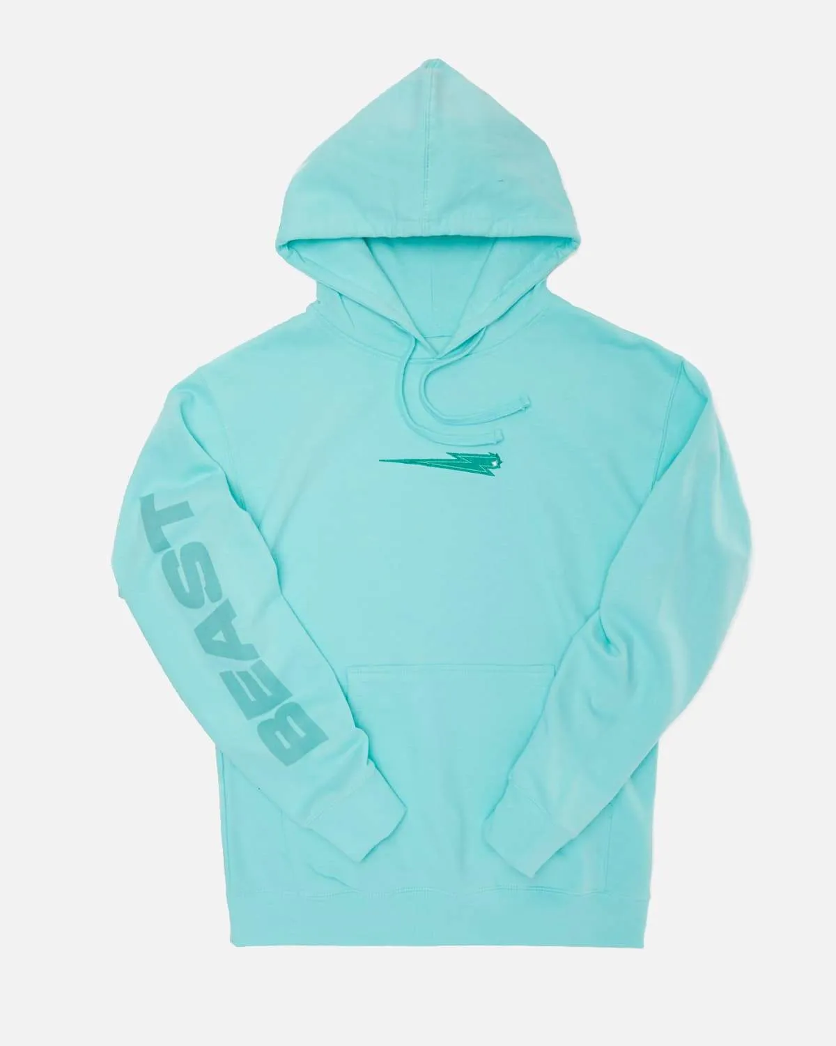 'Beast Bolt' Embroidered Pull Over Hoodie - Mint
