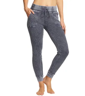 Betsey Johnson Performance Bleach Wash Waffle Joggers
