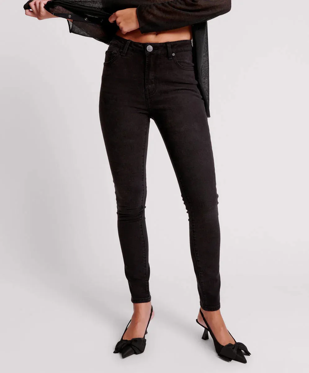 BLACK FREEBIRDS II HIGH WAIST STRETCH SKINNY JEAN
