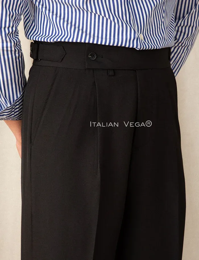 Black Oxford Gurkha Trouser by Italian Vega®