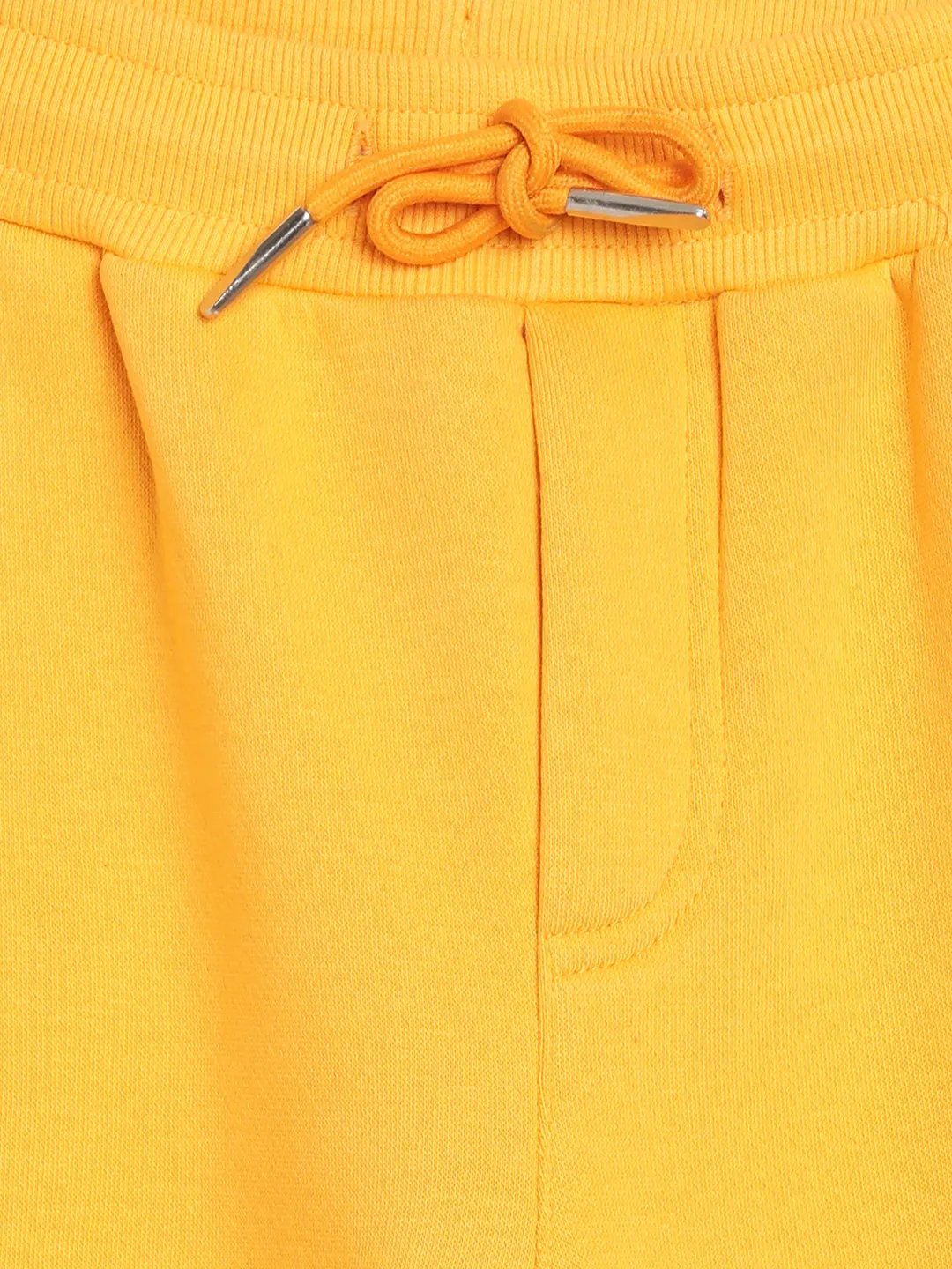 Blue Giraffe Boys Yellow Colorblocked Straight Fit Mid-Rise Joggers Style Trackpant