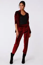 BOBI BLACK Velvet HONOR Joggers