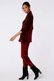 BOBI BLACK Velvet HONOR Joggers