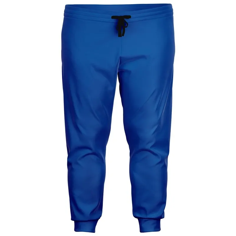 Bright Blue Joggers | Unisex | with PLUS sizes | Bright Pure Blue | C100M75Y0K0