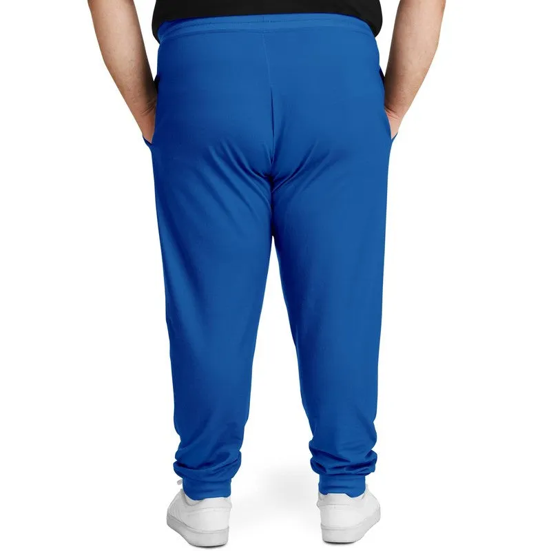 Bright Blue Joggers | Unisex | with PLUS sizes | Bright Pure Blue | C100M75Y0K0