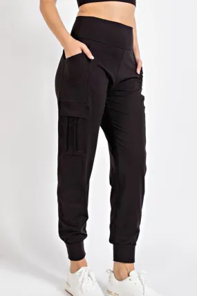 Butter Soft Side Pocket Joggers - Black