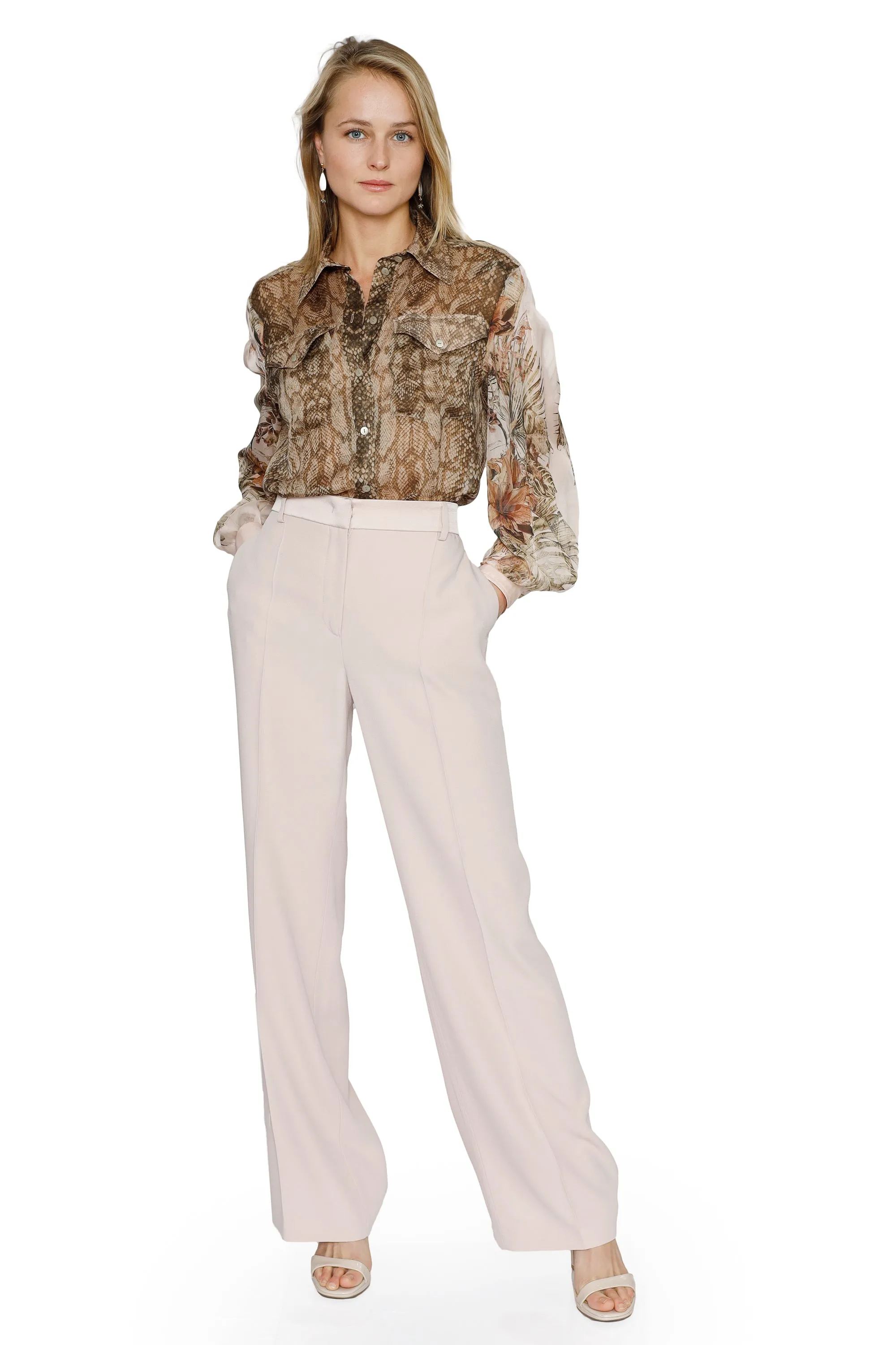 Calça Crepe De Chine - Alberta Ferretti