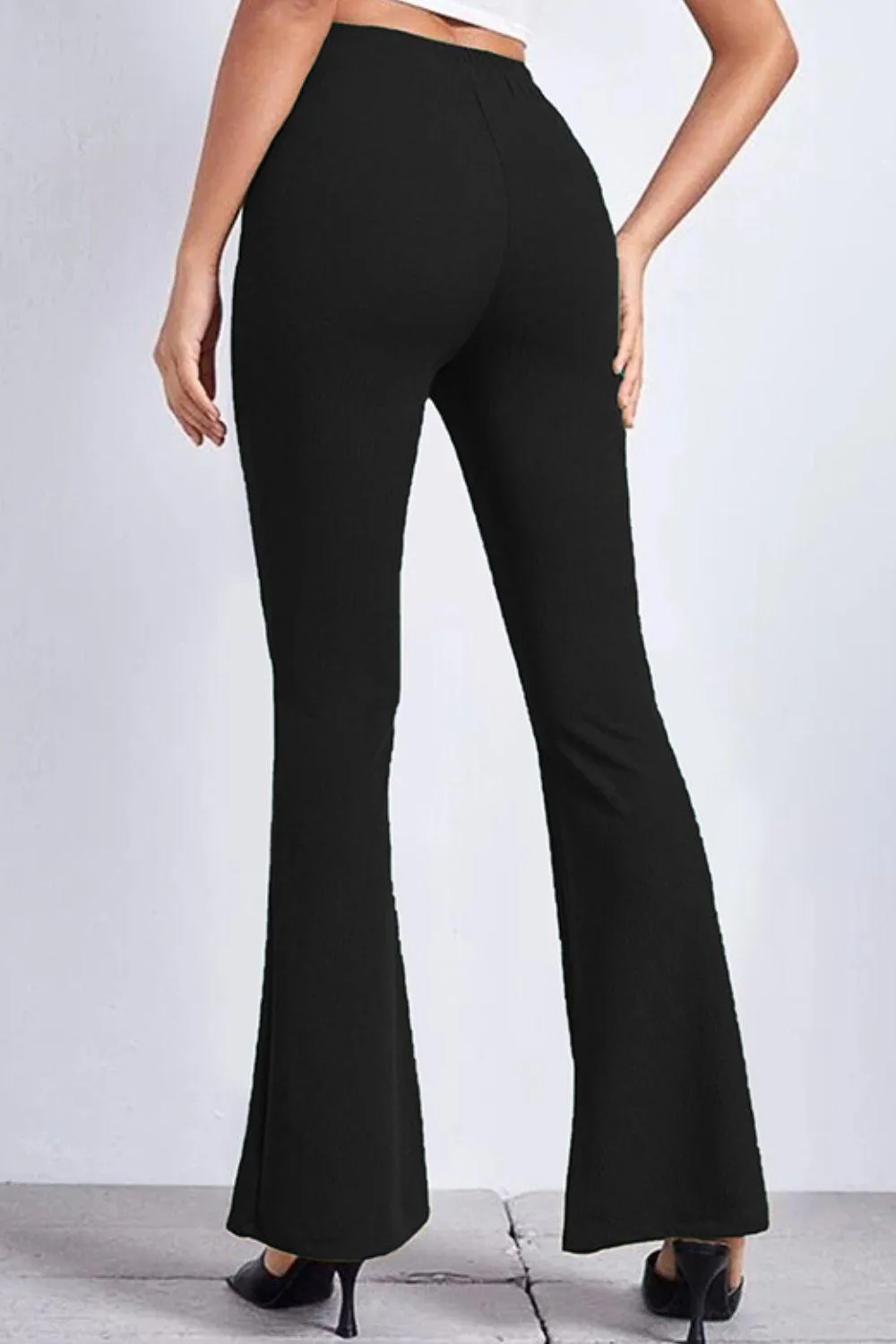 Casual Ankle Cut High Rise Flared Pants