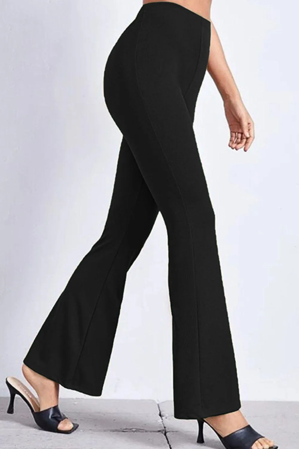 Casual Ankle Cut High Rise Flared Pants
